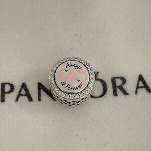 Pandora Always & Forever Charm Sterling Silver Bead
